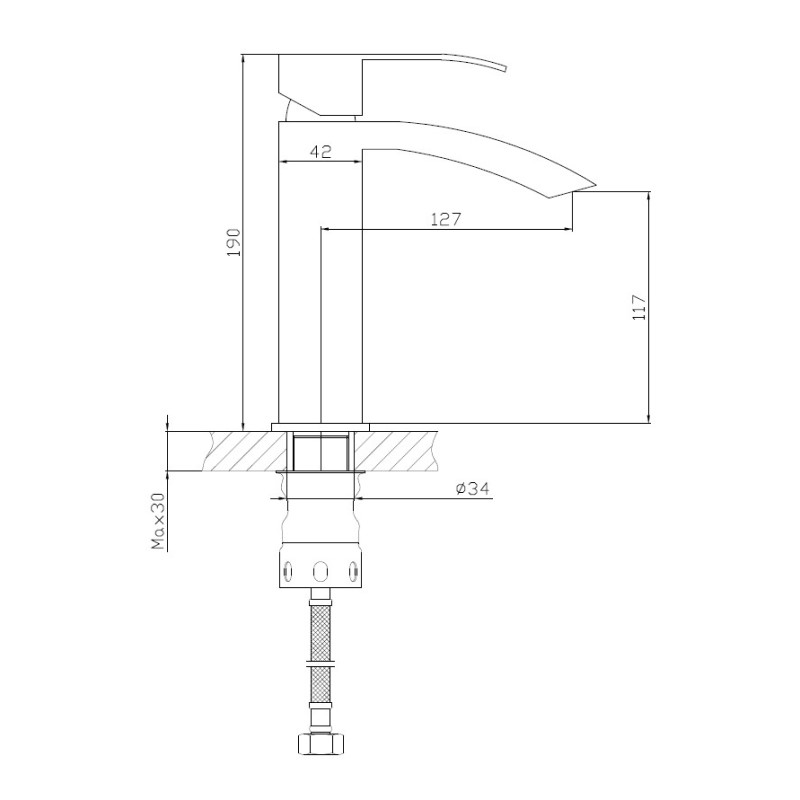 Смеситель для раковины Haiba HB10815, сталь