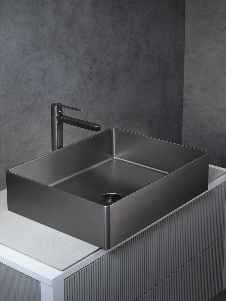 Раковина ALTROBAGNO Аккордо (Accordo) 001010 MtGr из нержавеющей стали