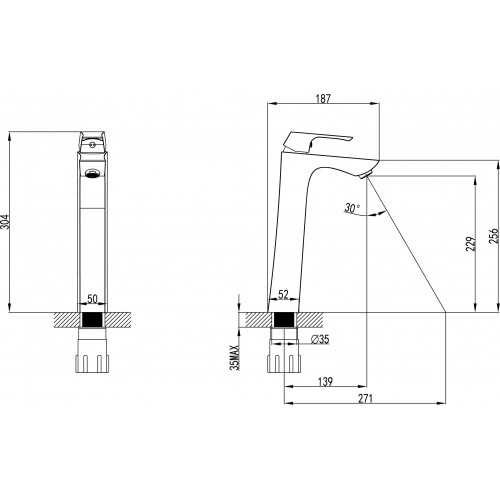 Смеситель Lemark Unit LM4509C для раковины