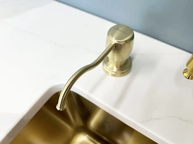 Дозатор для жидкого мыла Ретро, SSA-040-LG (Light Gold, PVD, satin) - Светлое золото сатин
