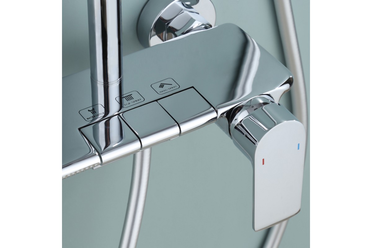 Душевая стойка со смесителем ALMAes ALS-615-12 хром