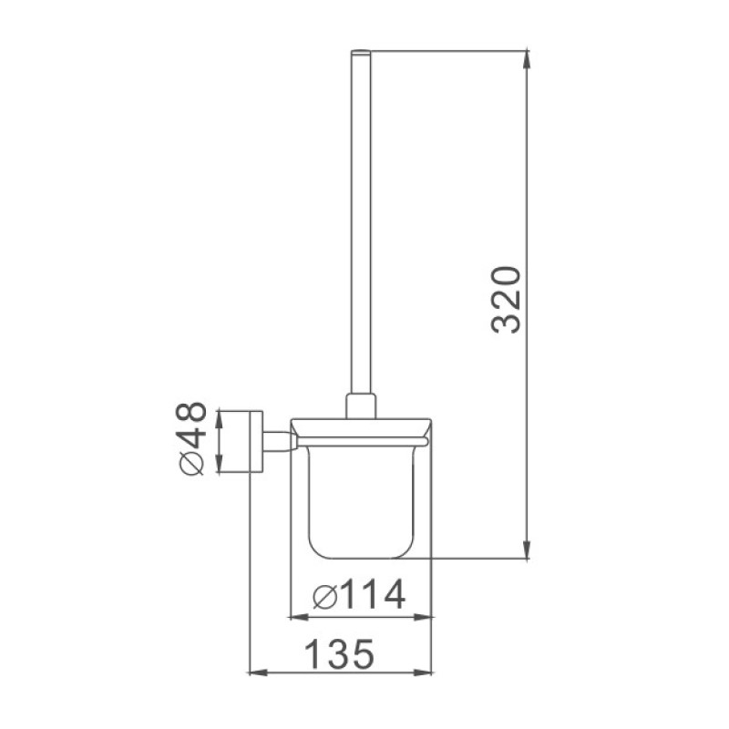 Ершик Haiba HB8710, черный