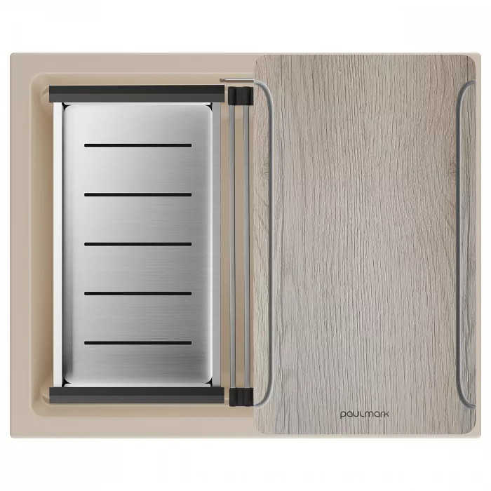 Мойка Paulmark LUMI-MULTI SINK 55 UNI, латте, 550х450мм, LU-MULTI 55-LA