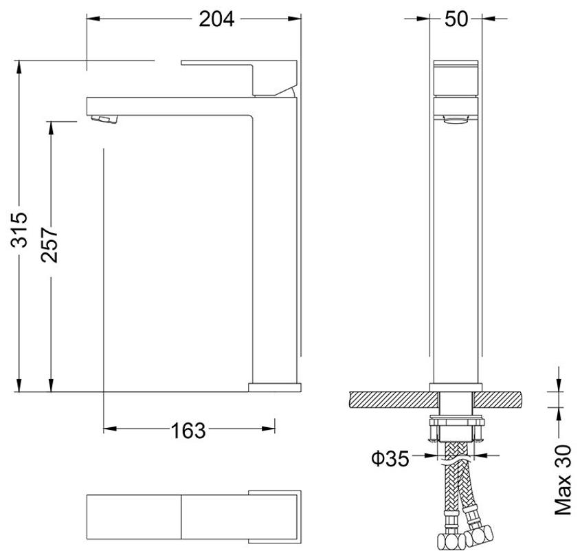 Смеситель для раковины TIMO Selene 3011/16F, белый