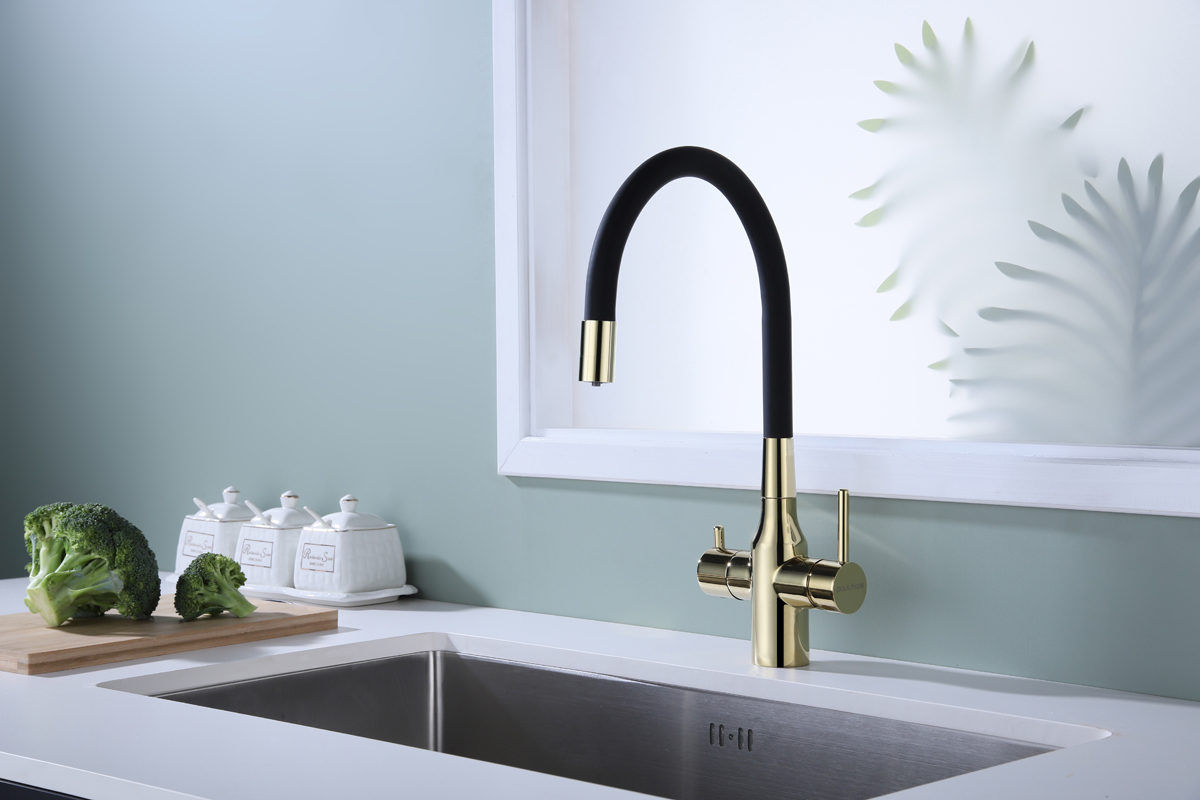 Смеситель для кухни Paulmark SALIX, золото, Sa213419-G