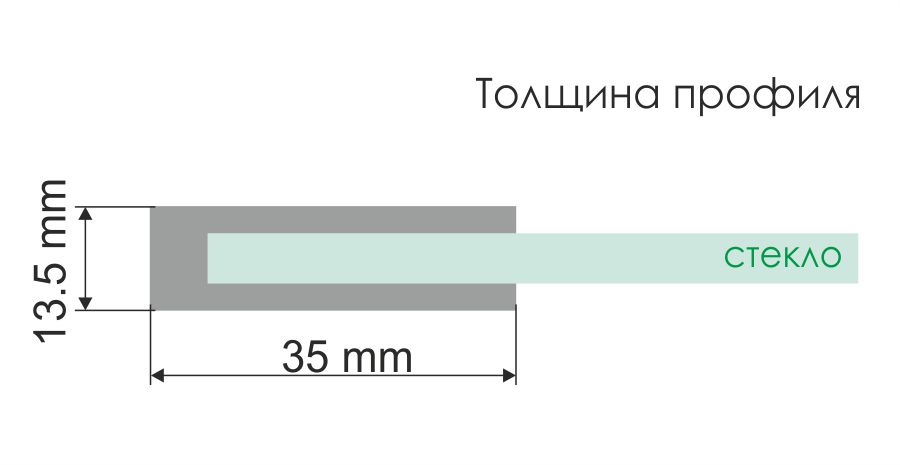 Шторка на ванну стеклянная WasseKraft 48P02-110