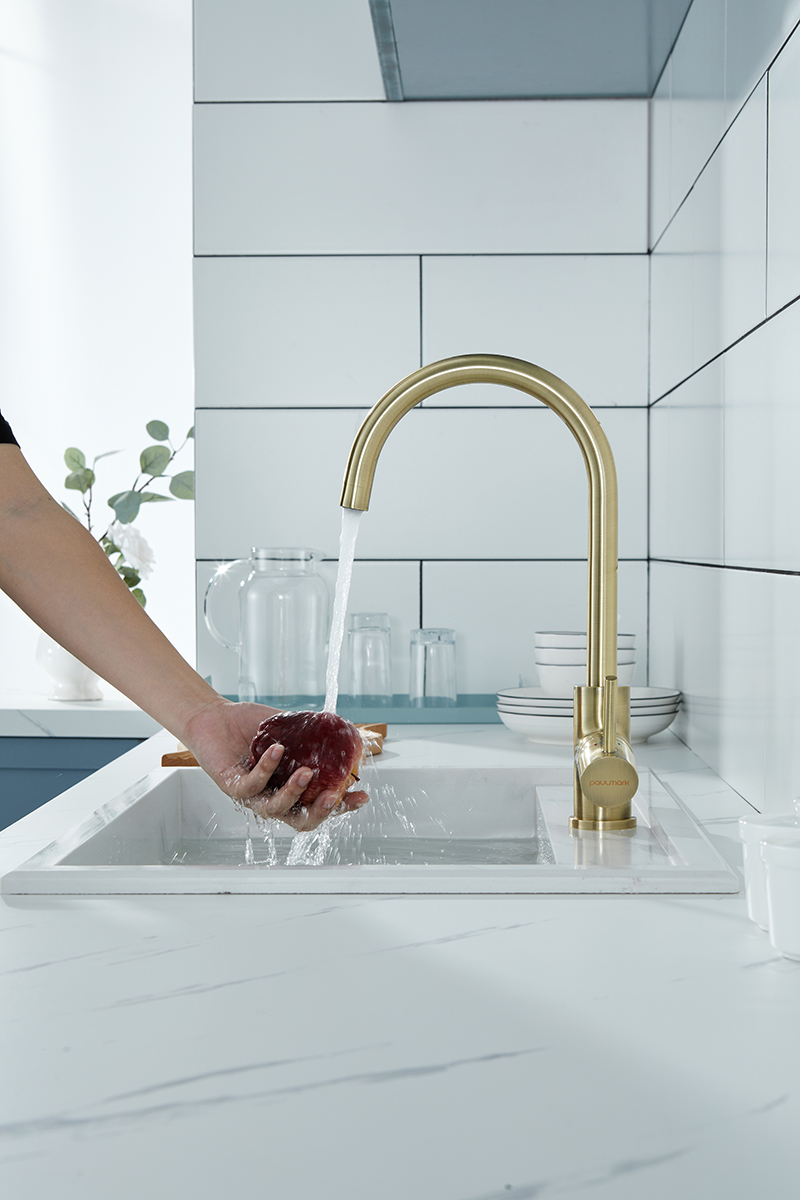 Смеситель для кухни Paulmark ESSEN, бронза, Es213211-BR