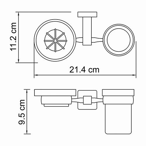 WasserKRAFT Lippe K-6526 Держатель стакана и мыльницы