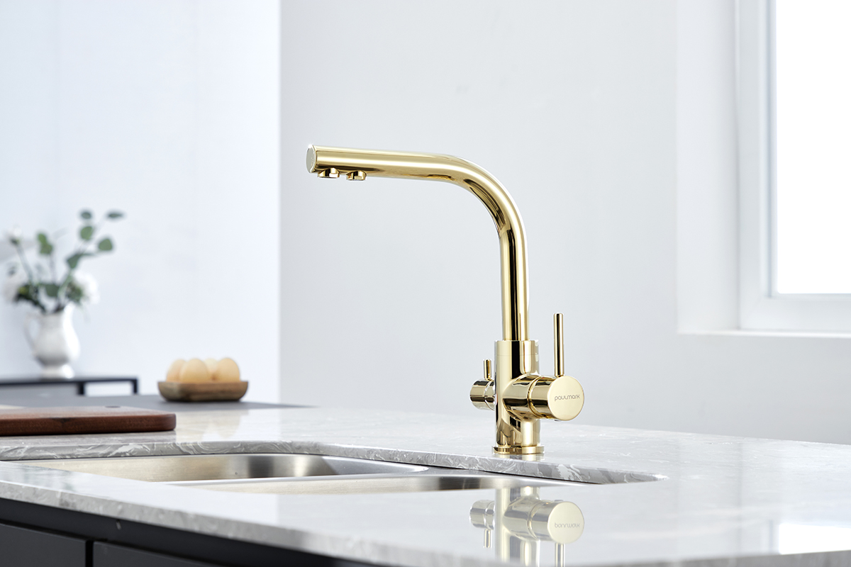 Смеситель для кухни Paulmark ESSEN, золото, Es213011-G