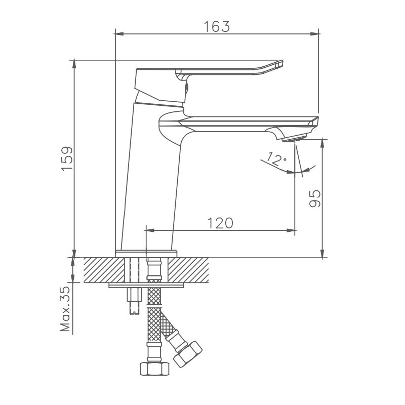 Смеситель для раковины Haiba HB10556, хром