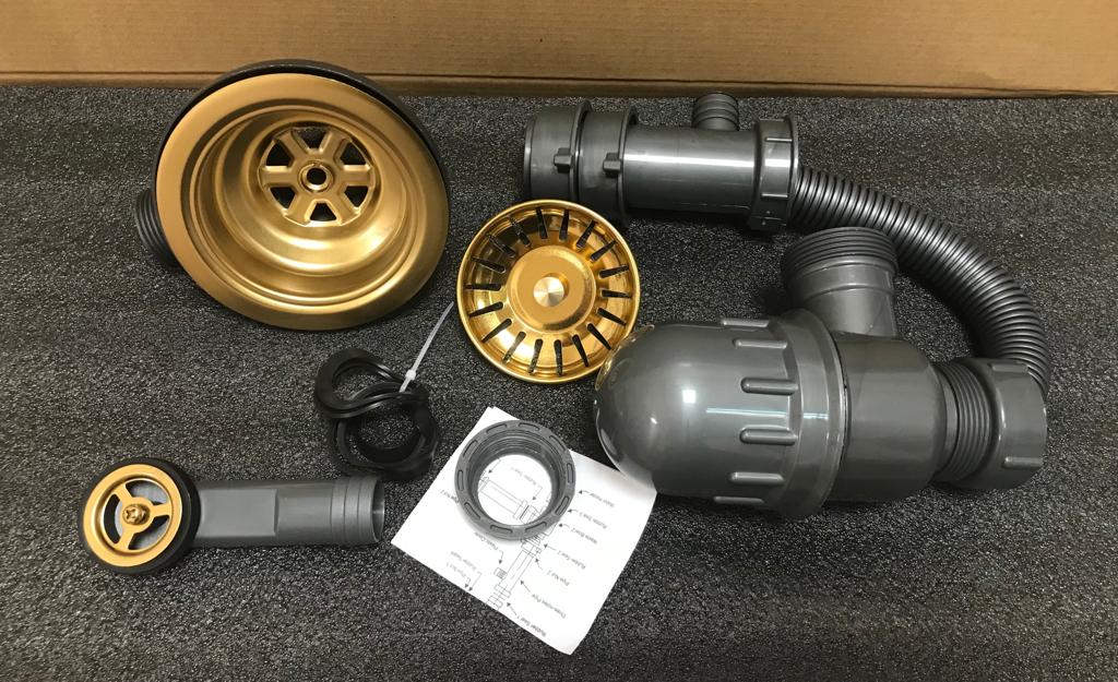 Выпуск круглый c переливом и сифоном ZorG INOX PVD W 1 BRONZE цвет бронза