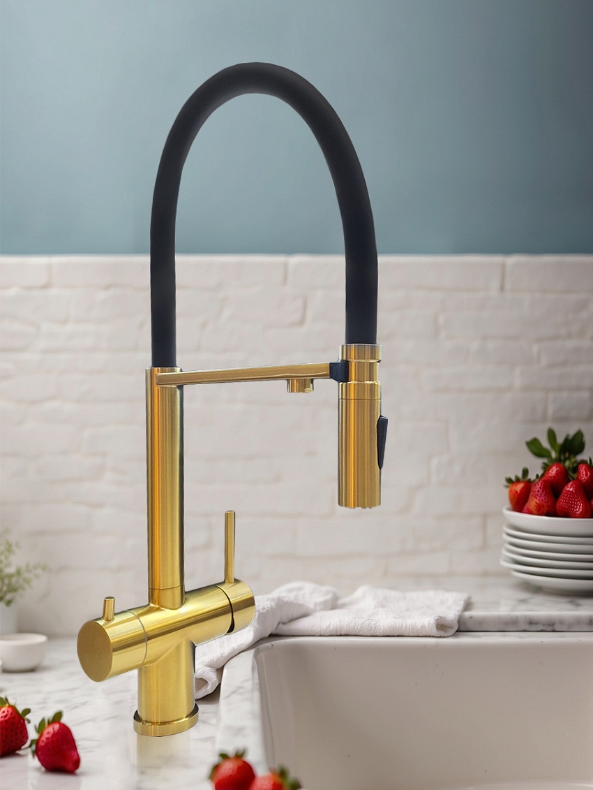 Смеситель для кухни с гибким изливом ALTROBAGNO Флуссо (Flusso) 050202 BG