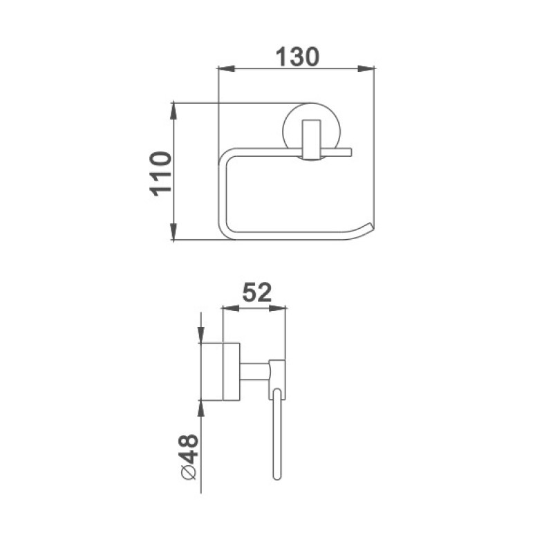 Держатель для туалетной бумаги Haiba HB1703-3, хром