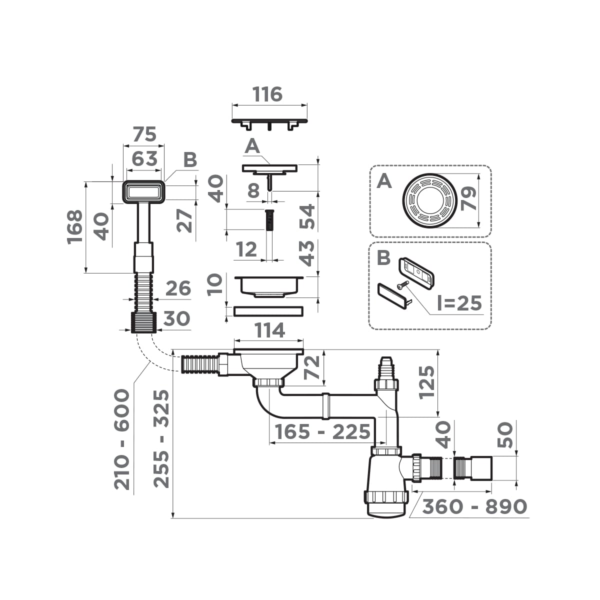 Арматура Omoikiri WK-1C-LG