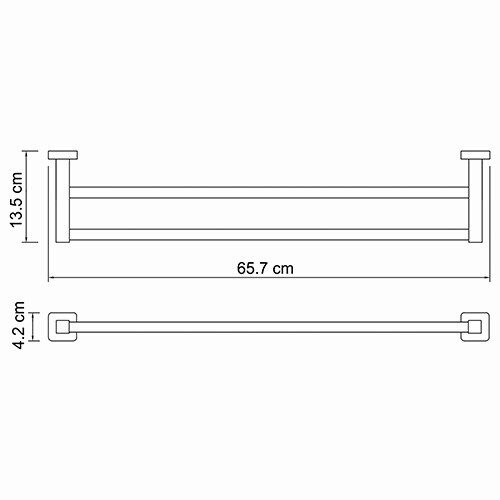 WasserKRAFT Lippe K-6540 Держатель полотенец двойной