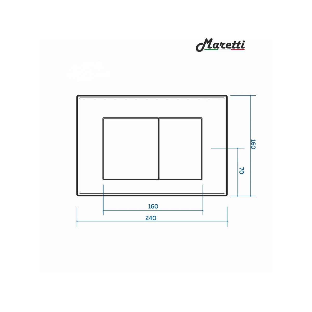 Клавиша смыва Maretti Sofia AC12SF-015, хром