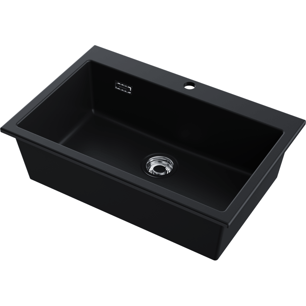 Мойка Omoikiri Omishima 76-BL Matt Natceramic/черный, арт. 4997484