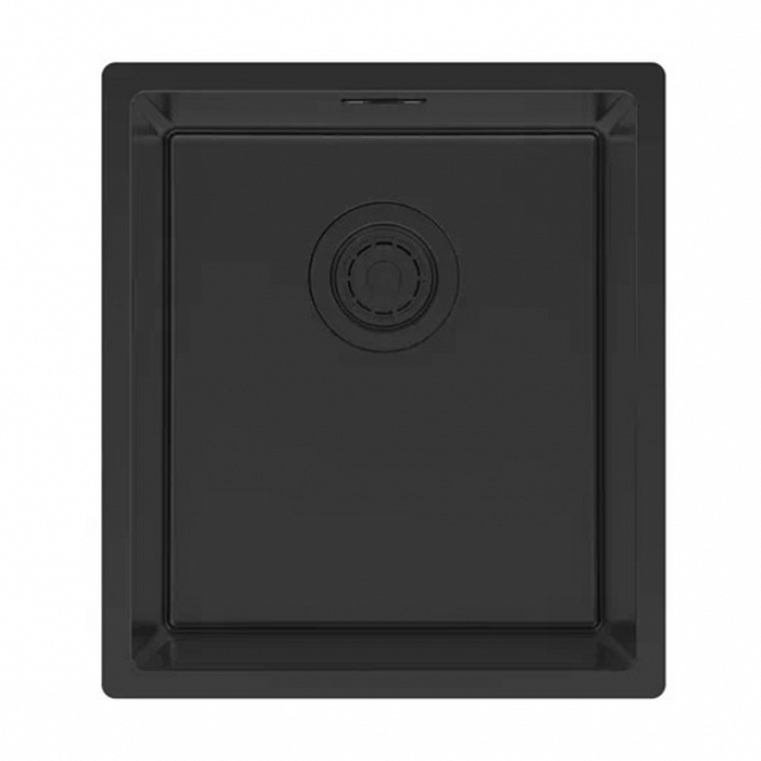 Мойка кухонная Paulmark YUNI 39 UNI, нерж. сталь, YU39-MBN, матовый черный NANO-PVD, 390х440мм
