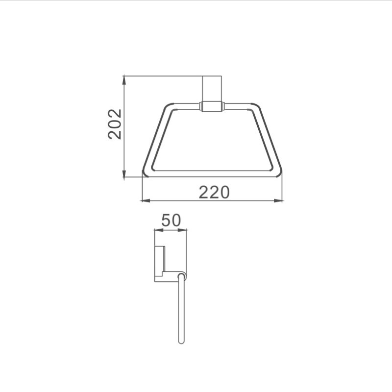 Полотенцедержатель Haiba HB8804, хром