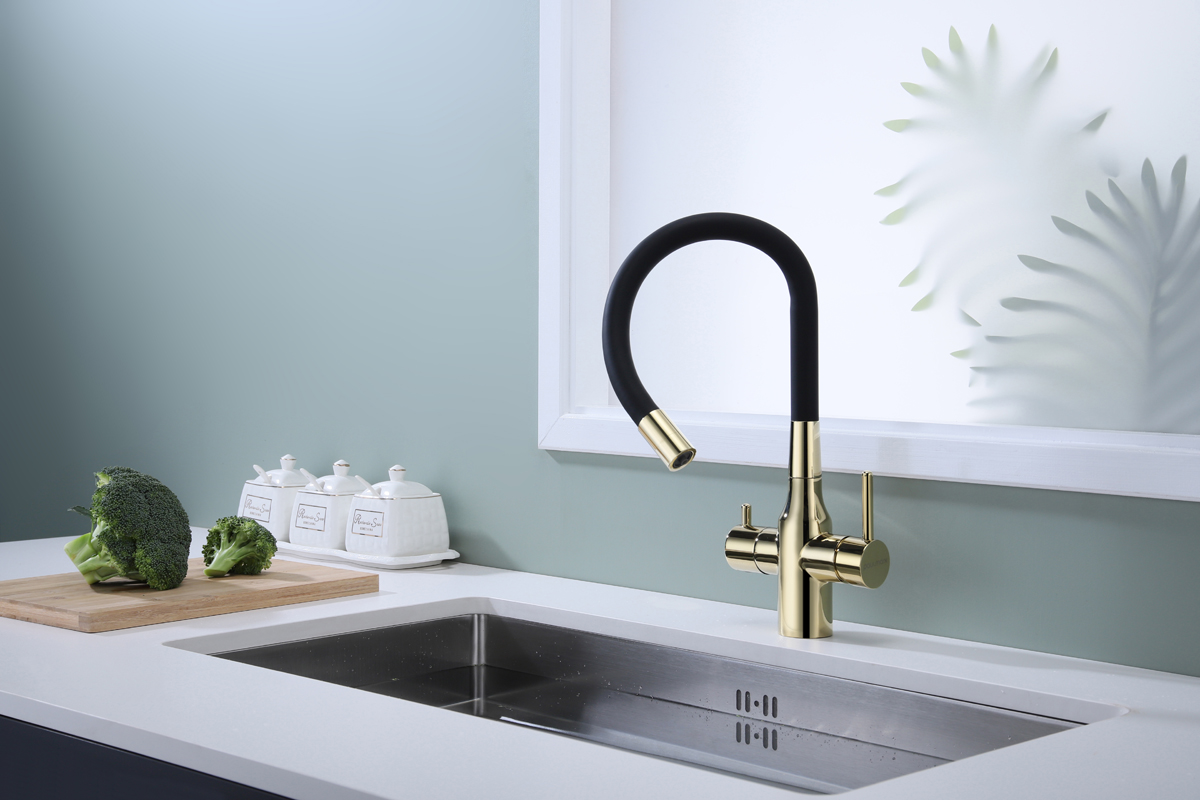 Смеситель для кухни Paulmark SALIX, золото, Sa213419-G