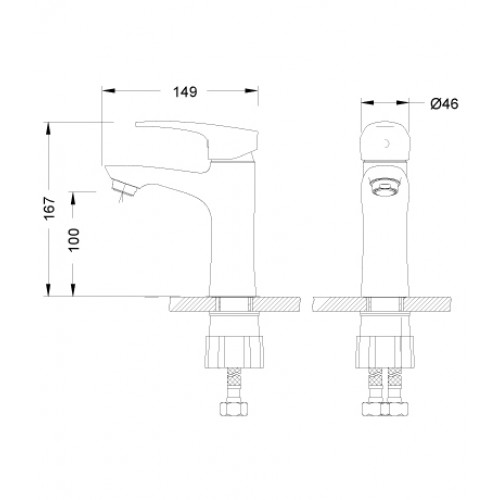 Смеситель Lemark Linara LM0406C для раковины