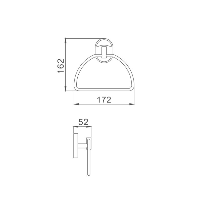 Полотенцедержатель Haiba HB1904-2, хром