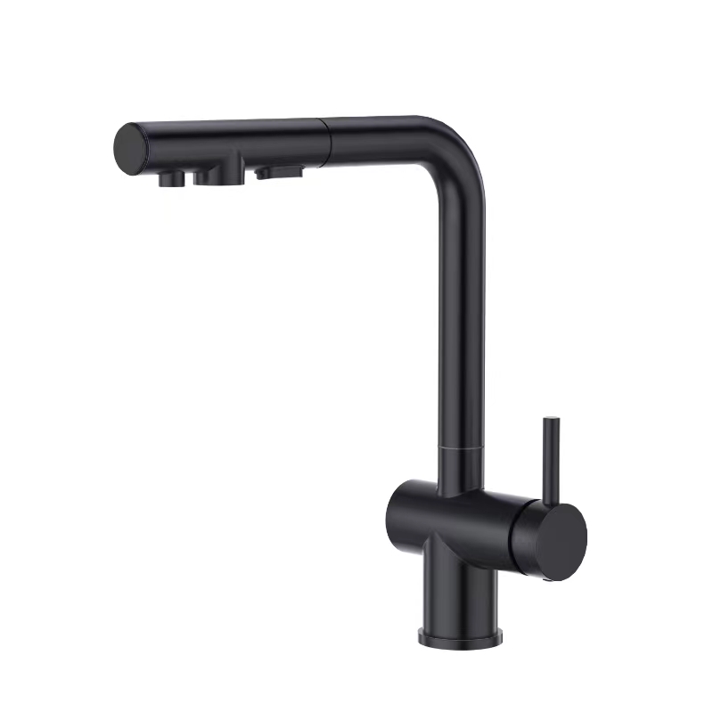 Смеситель кухонный EMAR ЕСВ 7020 Black, кух.смеситель из нержавеющей стали