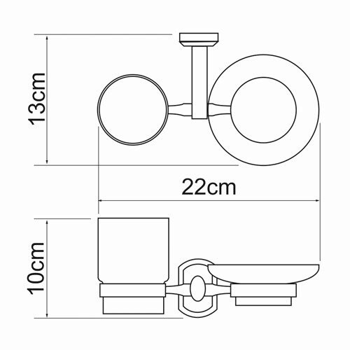 WasserKRAFT Oder K-3026 Держатель стакана и мыльницы
