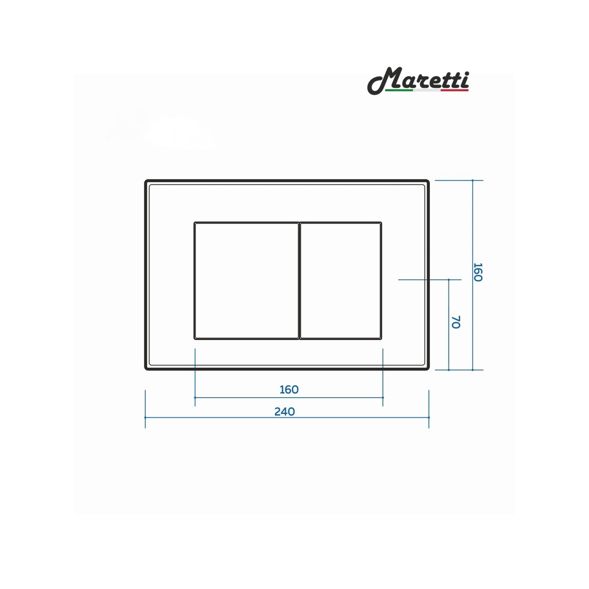 Клавиша смыва Maretti Sofia AC12SF-560, черный