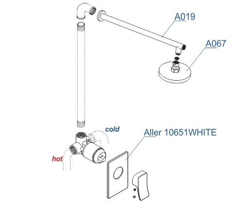Душевая система Wasserkraft A12667WHITE