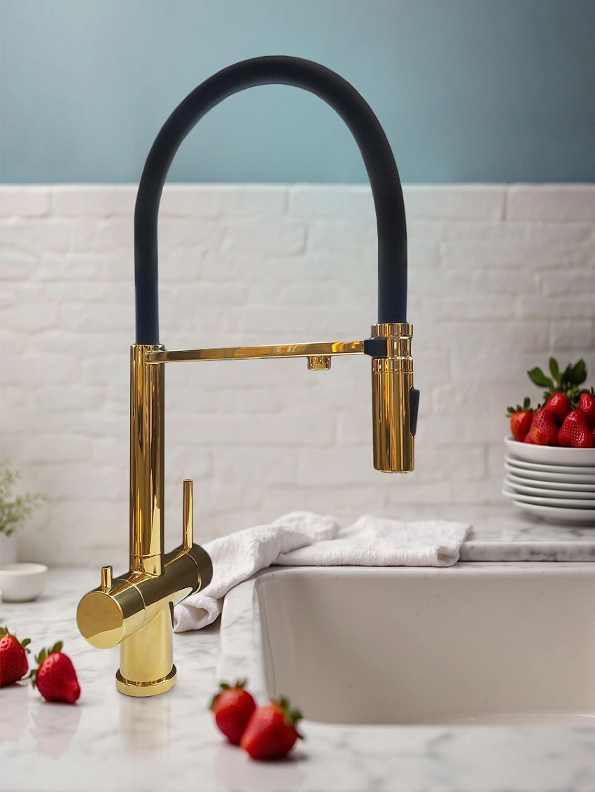 Смеситель для кухни с гибким изливом ALTROBAGNO Флуссо (Flusso) 050205 Gl