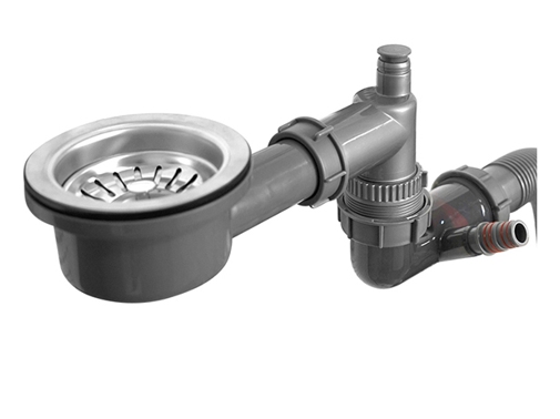 Плоский сифон с сухим затвором ZorG KC 1 INOX с решеткой слива нержавеющая сталь 90 мм