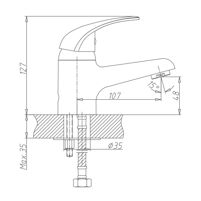 Смеситель для раковины Haiba HB1003, хром