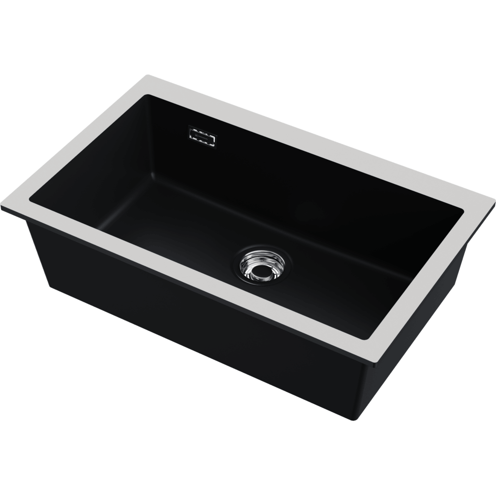 Мойка Omoikiri Omishima 76-U-BL Matt Natceramic/черный, арт. 4997517