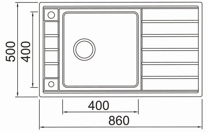 Мойка Seaman Eco Roma SMR-8650AKR.0, без отверстий
