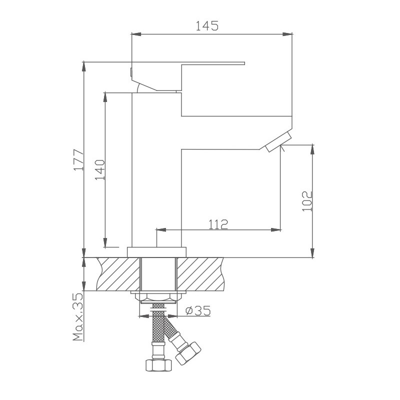 Смеситель для раковины Haiba HB10801, сатин