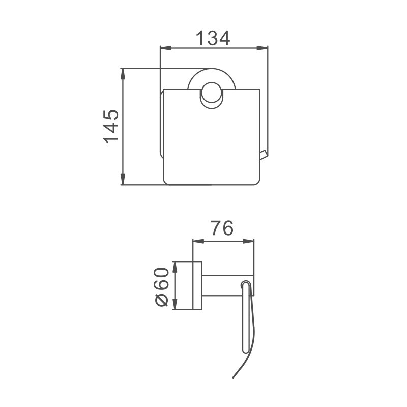 Держатель для туалетной бумаги Haiba HB8303, сталь