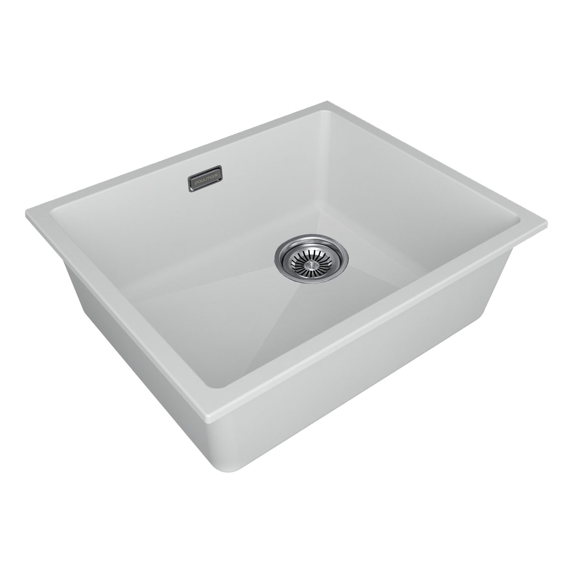 Мойка кухонная Paulmark LUMI 55UNI-SKEW, IT-GRANIT, LU55SK-WH