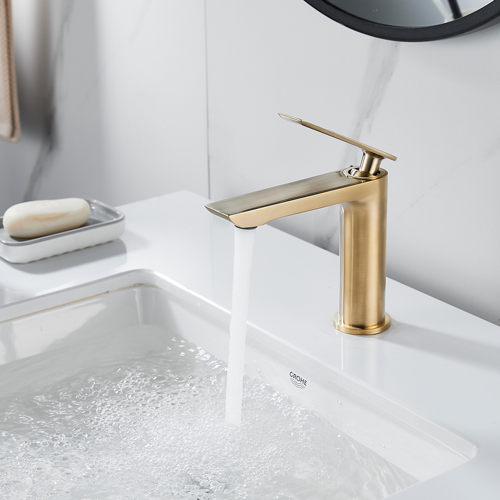Смеситель для раковины Maretti Campanella CP32RF847, золотой сатин