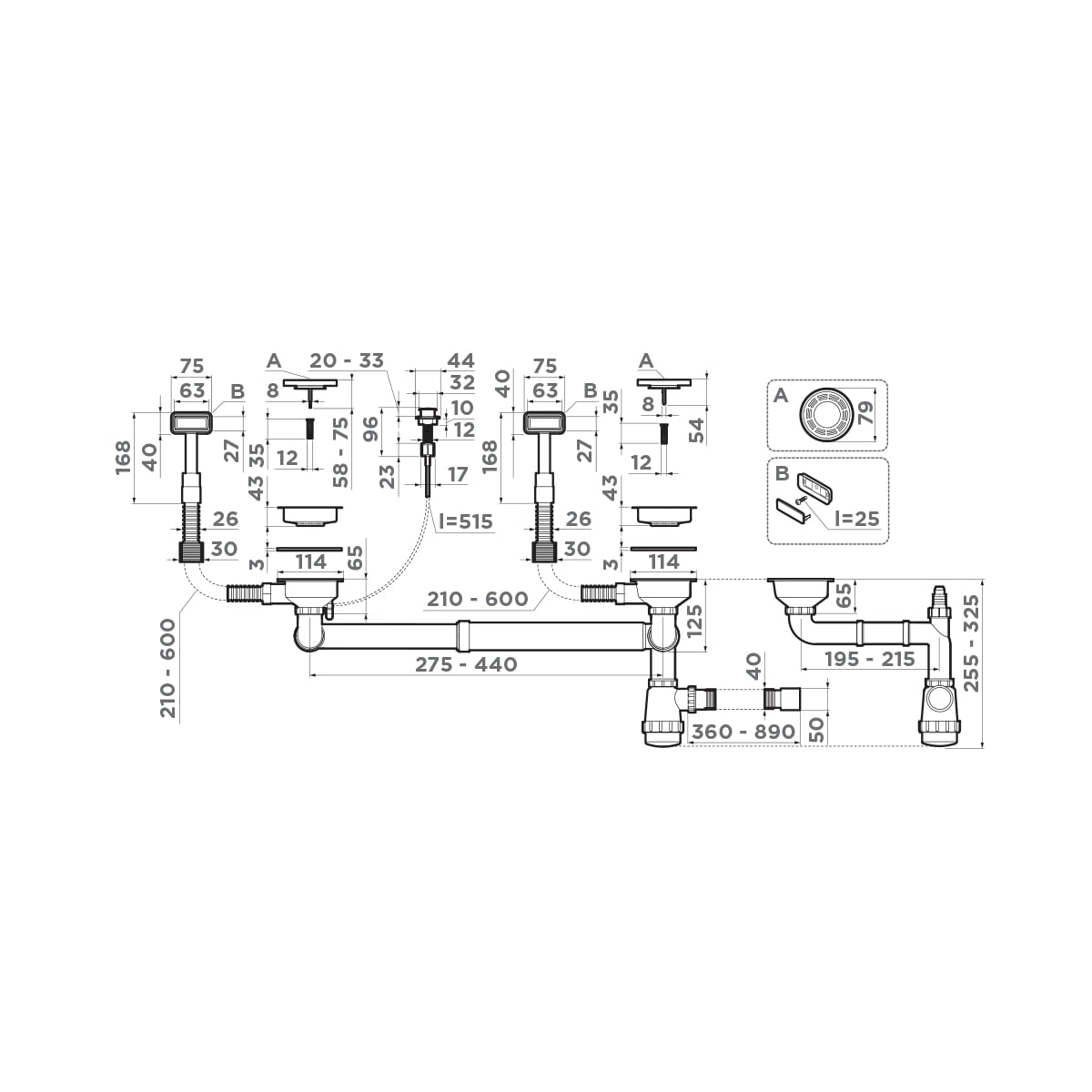 Арматура Omoikiri WK-2-A-LG