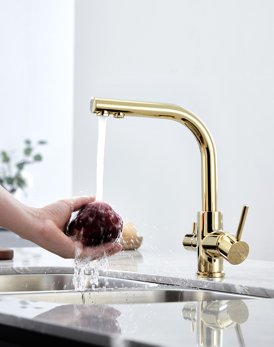Смеситель для кухни Paulmark ESSEN, золото, Es213011-G
