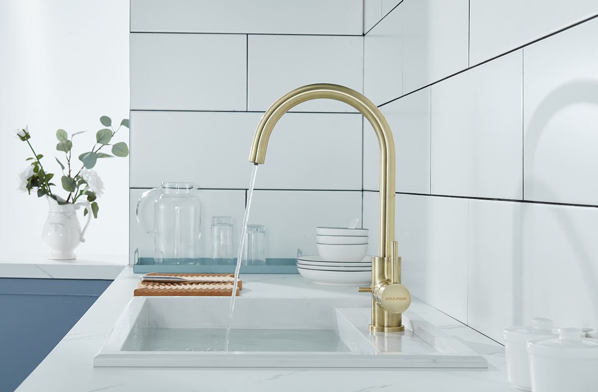 Смеситель для кухни Paulmark ESSEN, бронза, Es213211-BR