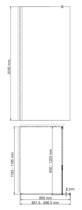 Душевая перегородка WasserKraft 20W39