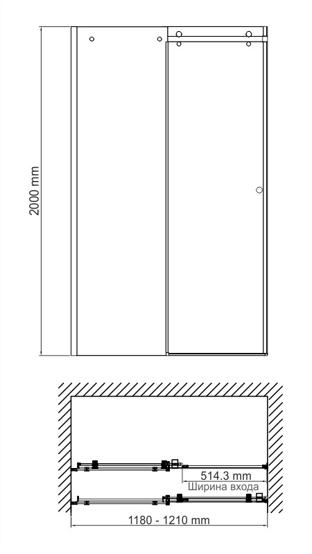 Душевая дверь WasserKraft 56R05