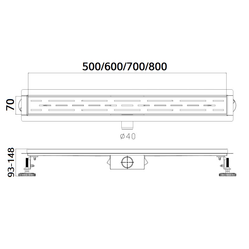 Душевой лоток Haiba HB91500, сатин