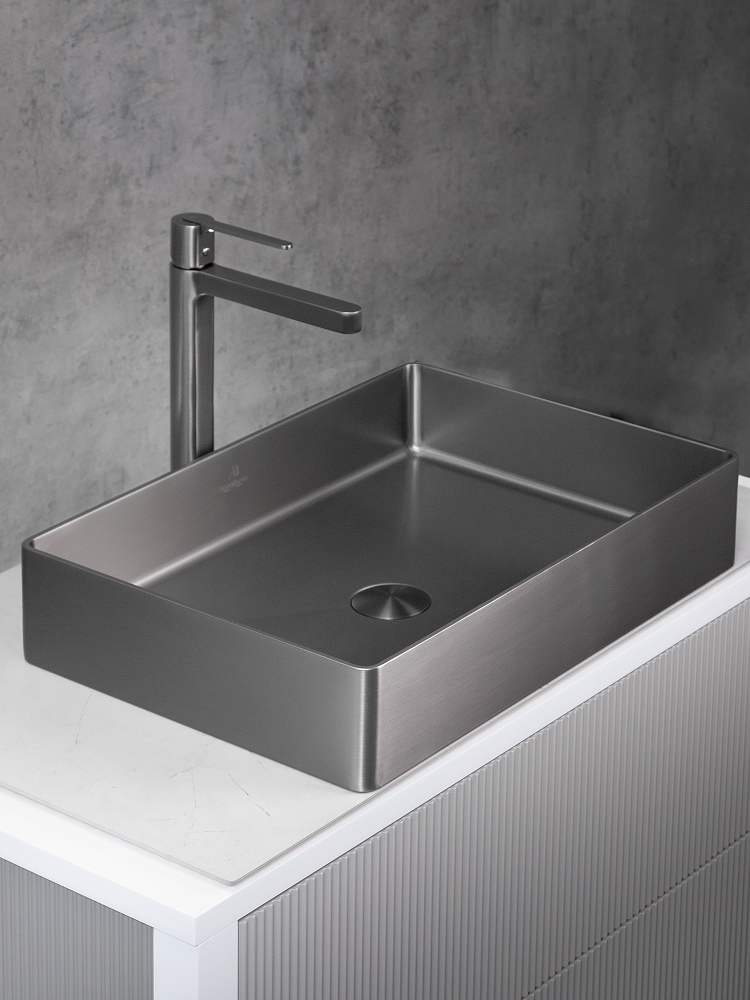 Раковина AltroBagno Astro 001018 MtGr из нержавеющей стали