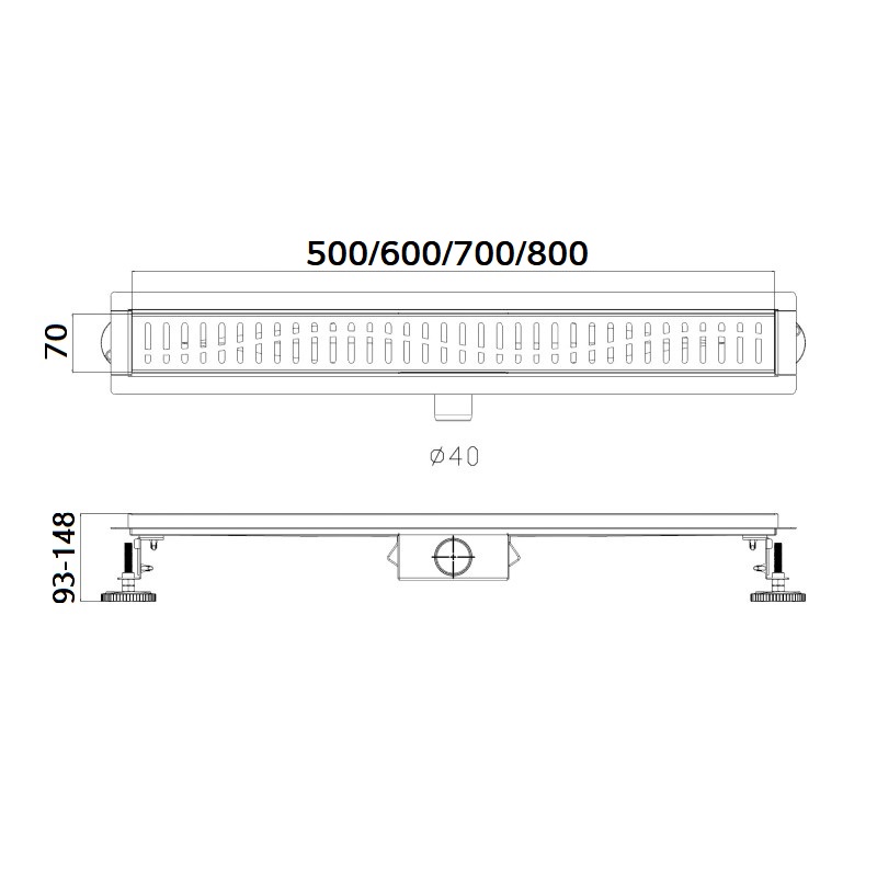 Душевой лоток Haiba HB93600-7, черный