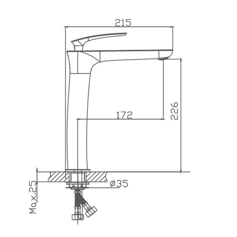 Смеситель для раковины Haiba HB11616, хром