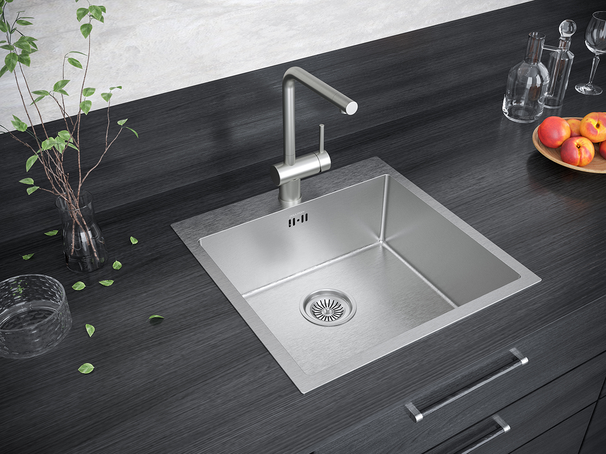 Смеситель для кухни Paulmark SPRING, брашированная сталь, Sp212067-BS