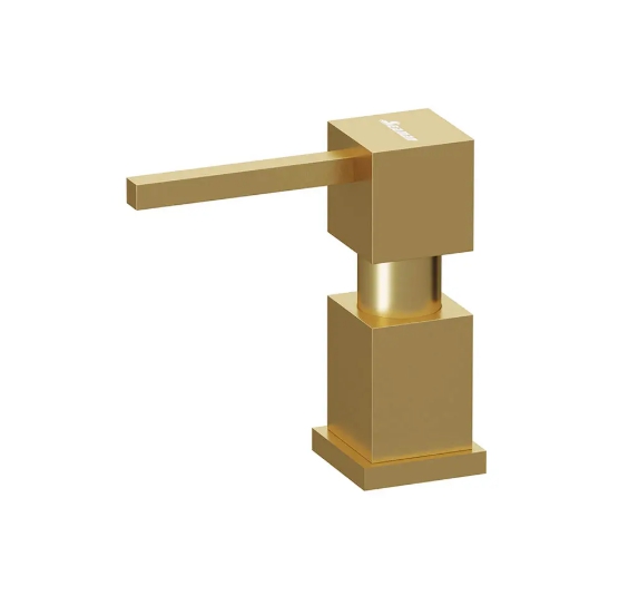 Дозатор для жидкого мыла, квадратный, SSA-013-GS (Gold Satin, PVD, satin) - Золото сатин